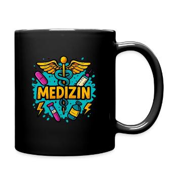 Medizin in Farbe - Tasse einfarbig - Schwarz - Rechts