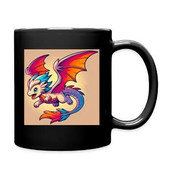 dragon - Full Colour Mug - black - Right