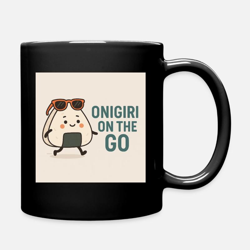 Onigiri für unterwegs - Tasse einfarbig - Schwarz