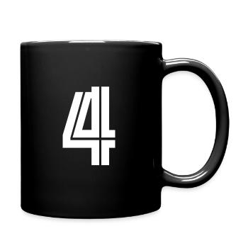 Maillot numéro 4 – Cadeau anniversaire 4 ans - Mug uni - noir - Droite