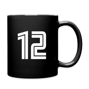 Maillot numéro 12 – Cadeau anniversaire 12 ans - Mug uni - noir - Droite