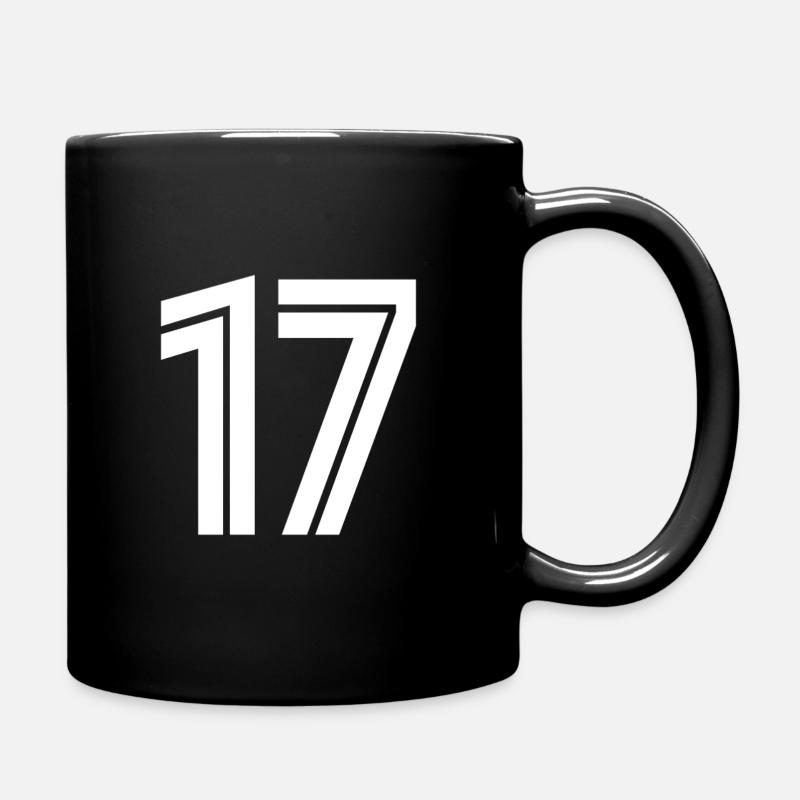 Maillot numéro 17 – Cadeau anniversaire 17 ans - Mug uni - noir