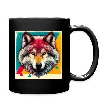 Wolf - Full Colour Mug - black - Right