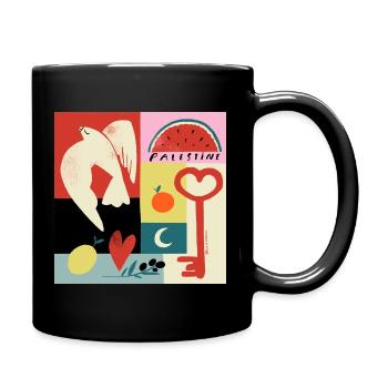 Tout sur la Palestine - Mug uni - noir - Droite