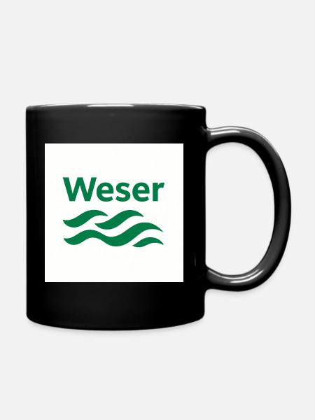 Green White Weser - Full Colour Mug - black
