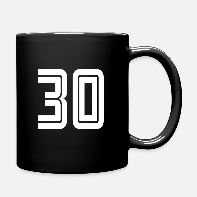 Maillot numéro 30 – Cadeau anniversaire 30 ans - Mug uni - noir