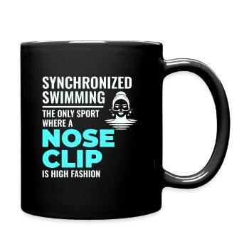 Synchronized Swimming Nose Clip Fashion - Full Colour Mug - black - Right