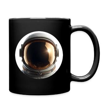 Astronaut helmet in sunlight - Full Colour Mug - black - Right