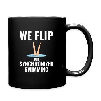 We Flip for Synchronized Swimming  - Full Colour Mug - black - Right