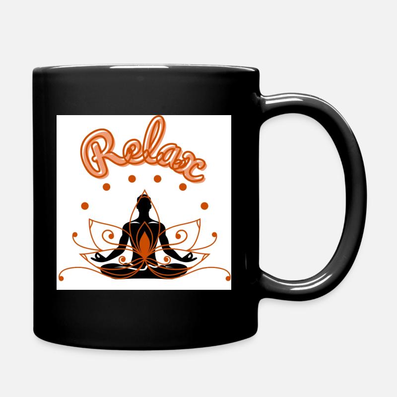 Lotus relaxant Conception de pleine conscience - Mug uni - noir