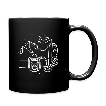 Hiking Mountains - Full Colour Mug - black - Right