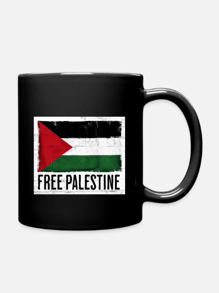 Conception du drapeau de la liberté pour la Palestine - Mug uni - noir