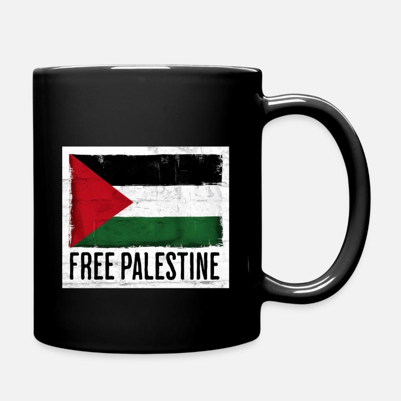 Conception du drapeau de la liberté pour la Palestine - Mug uni - noir
