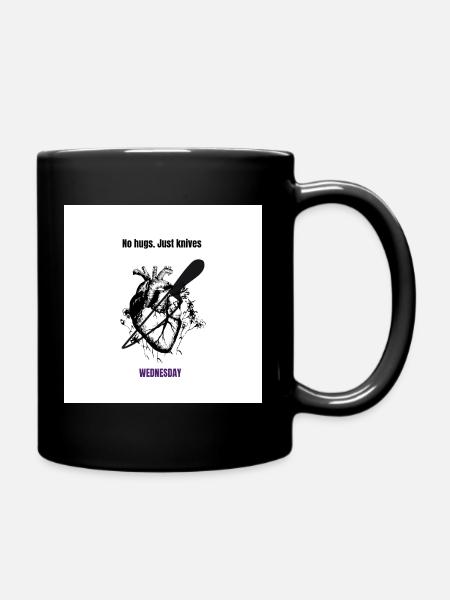 Pas de câlins, juste des couteaux. MERCREDI - Mug uni - noir