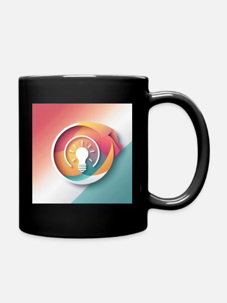 Abstract Creativity Illustration - Full Colour Mug - black