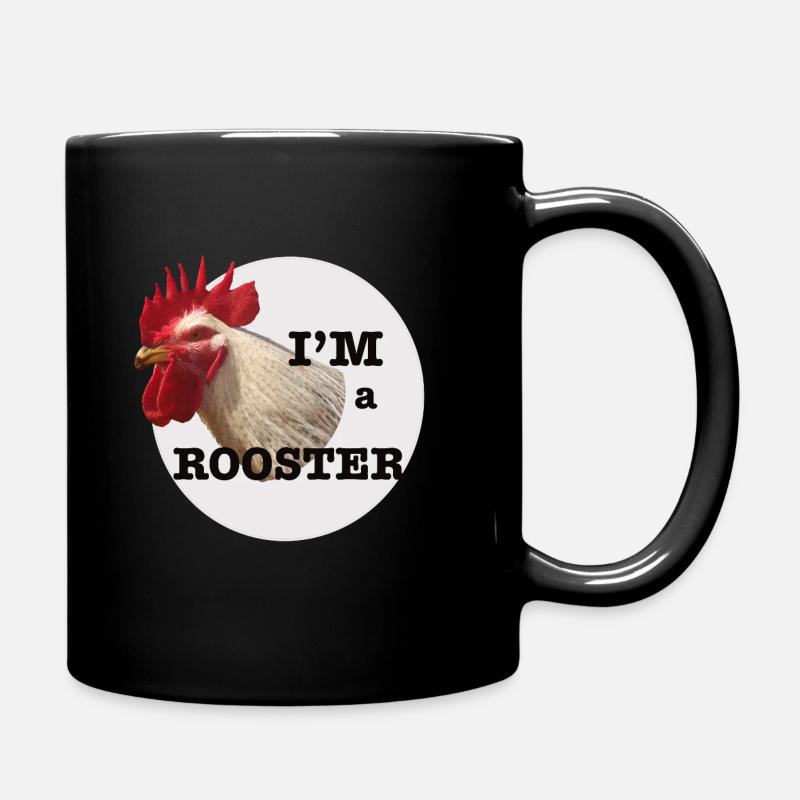 Colorful Rooster Funny Style - Full Colour Mug - black