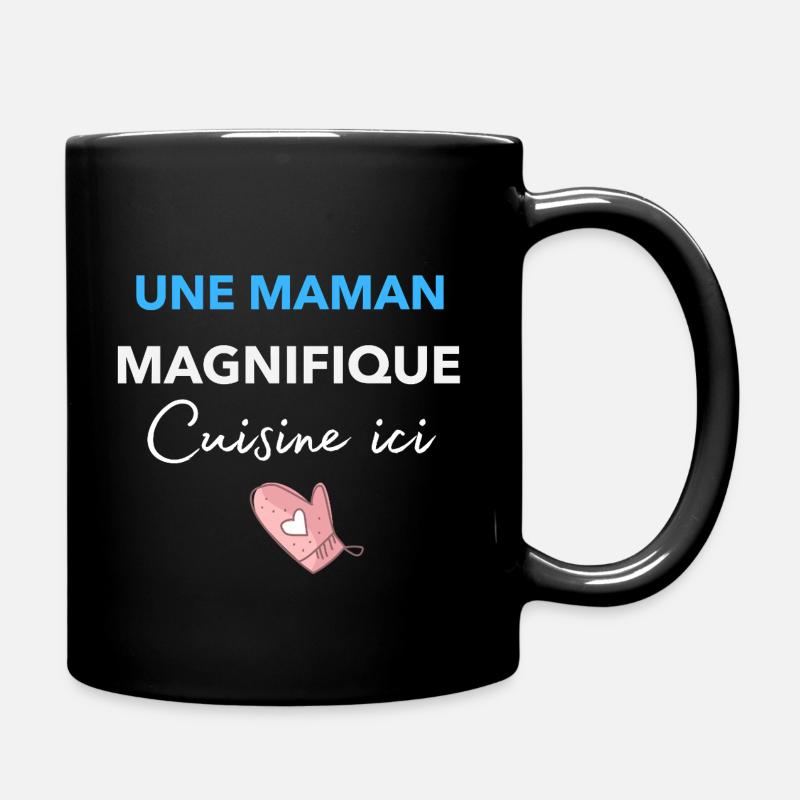 Ausdruck der Verehrung Mama Küche - Tasse einfarbig - Schwarz