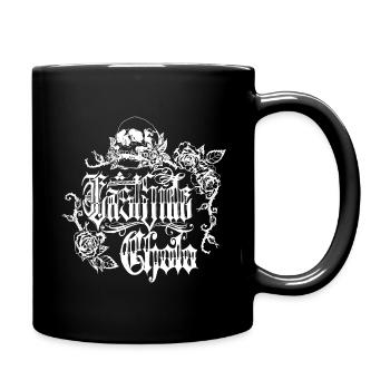 Skull Rose Gothic Design - Tasse einfarbig - Schwarz - Rechts