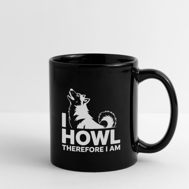Ich heule, also bin ich ein heiserer Wolf Tasse einfarbig