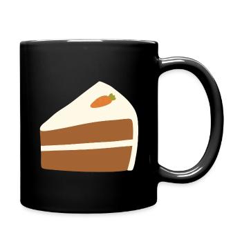 Minimalist Carrot Cake Illustration - Full Colour Mug - black - Right
