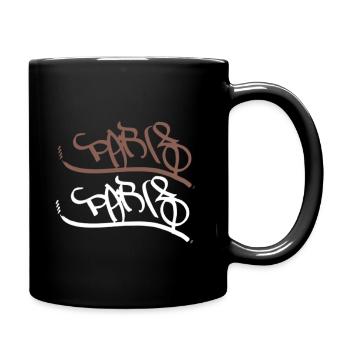 Pariser Streetart Souvenir Paris - Tasse einfarbig - Schwarz - Rechts