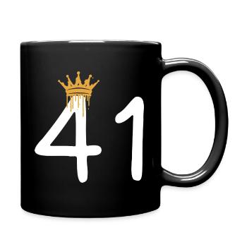 Königliche Graffiti-Nummer 41 - Tasse einfarbig - Schwarz - Rechts