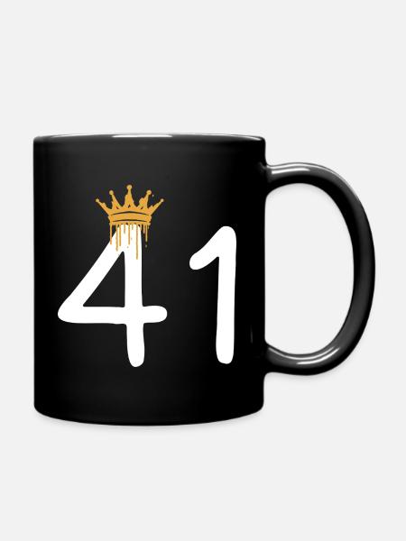 Königliche Graffiti-Nummer 41 - Tasse einfarbig - Schwarz