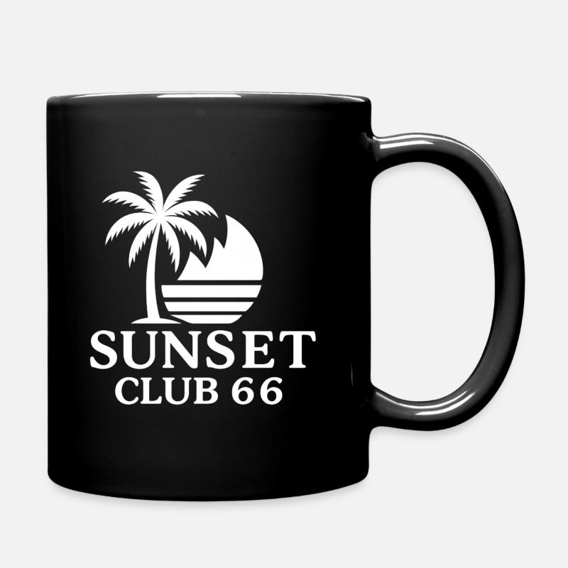 Sunset Club 66 - White Label - Full Colour Mug - black