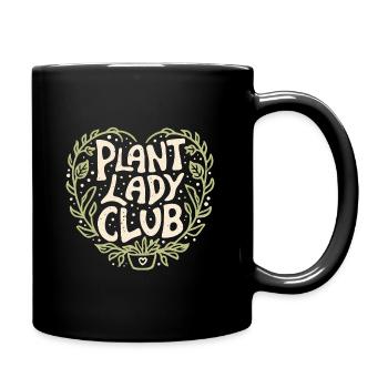 Plant lady club girl gardening mom garden lovers - Full Colour Mug - black - Right