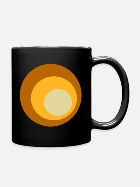 70er Jahre Muster  - Tasse einfarbig - Schwarz