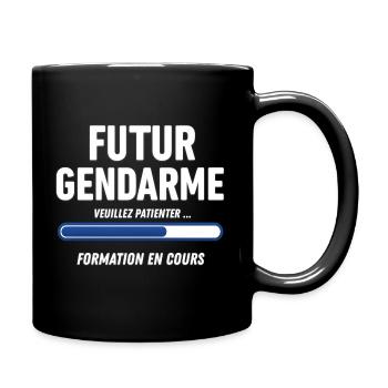 Futur gendarme - Mug uni - noir - Droite