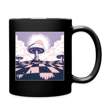 Dreamscape Pilz-Wunderland - Tasse einfarbig - Schwarz - Rechts