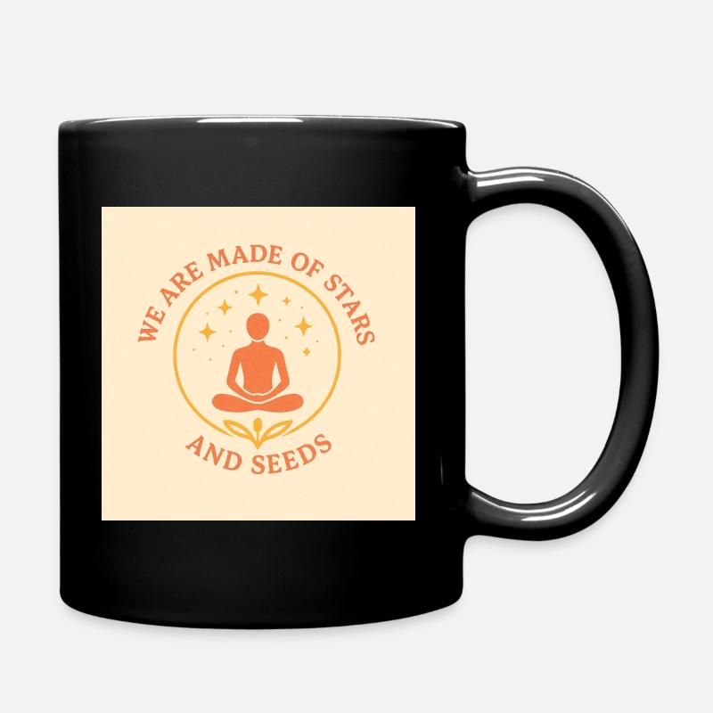 Spiritual Meditation Dharma Design - Full Colour Mug - black