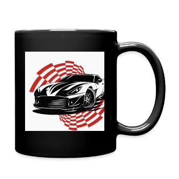 Ein Sportwagen mit dynamischem Stil - Tasse einfarbig - Schwarz - Rechts