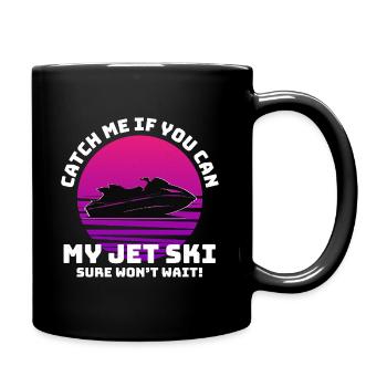 Attrape-moi si tu peux Drôle Jet Ski - Mug uni - noir - Droite