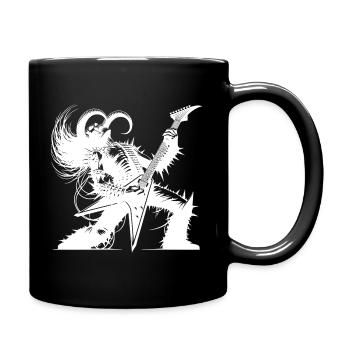Dämonisches Gitarrensolo lauter als die Hölle - Tasse einfarbig - Schwarz - Rechts