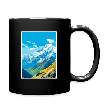 El Morado Chile Vintage-Reiseplakat Stadtbild - Tasse einfarbig - Schwarz - Rechts