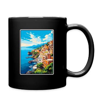 Sorrento, Italie, affiche de voyage vintage Cityscape WPA - Mug uni - noir - Droite