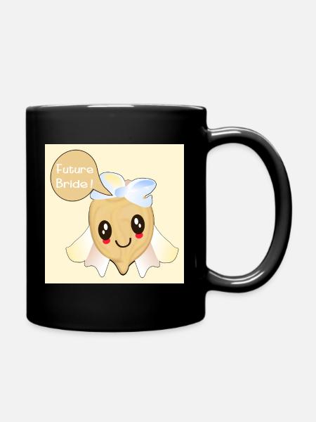 Kawaii Future Bride Kichererbse - Tasse einfarbig - Schwarz
