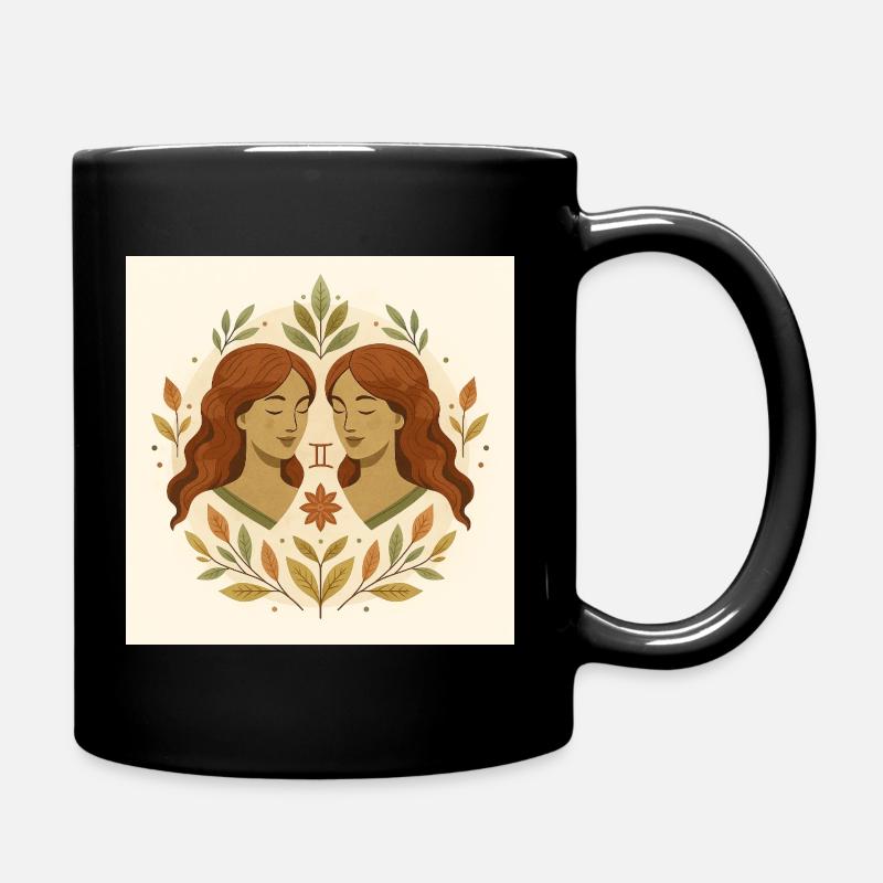 Symétrie zodiacale du Gémeaux - Mug uni - noir