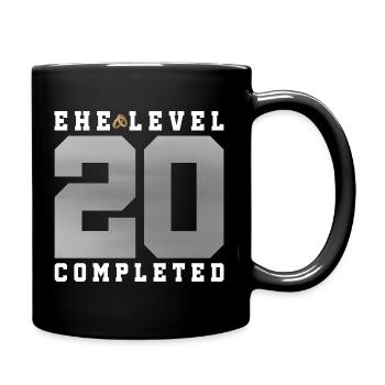 20. Hochzeitstag - Tasse einfarbig - Schwarz - Rechts