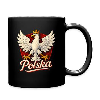 Poland Polska Eagle Emblem Flag Flag Gift - Full Colour Mug - black - Right