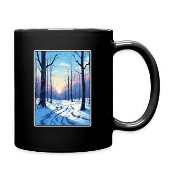 Vienna Woods Austria Reiseplakat Cityscape WPA - Tasse einfarbig - Schwarz - Rechts