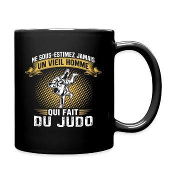 alter Mann der Judo macht Judoka Geschenk - Tasse einfarbig - Schwarz - Rechts
