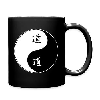 Symbole Yin Yang avec des caractères chinois - Mug uni - noir - Droite