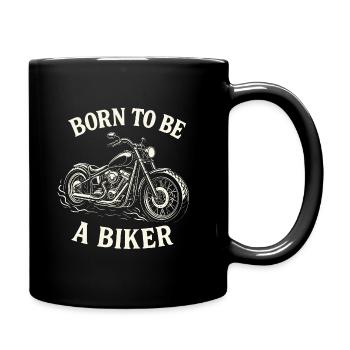 Né pour être une moto motarde - Mug uni - noir - Droite