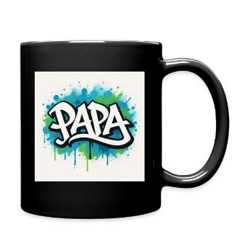 Graffiti Style Papa Illustration - Mug uni - noir - Droite
