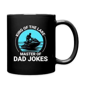 Jetski-Vater, König des Sees - Tasse einfarbig - Schwarz - Rechts