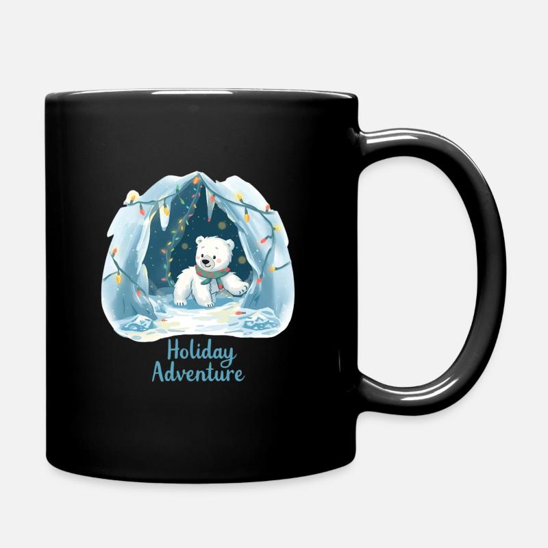 Doux Noël Ours polaire – Holiday Adventure - Mug uni - noir