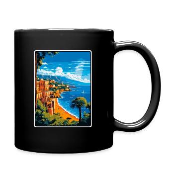Sorrento, Italie, affiche de voyage vintage Cityscape WPA - Mug uni - noir - Droite